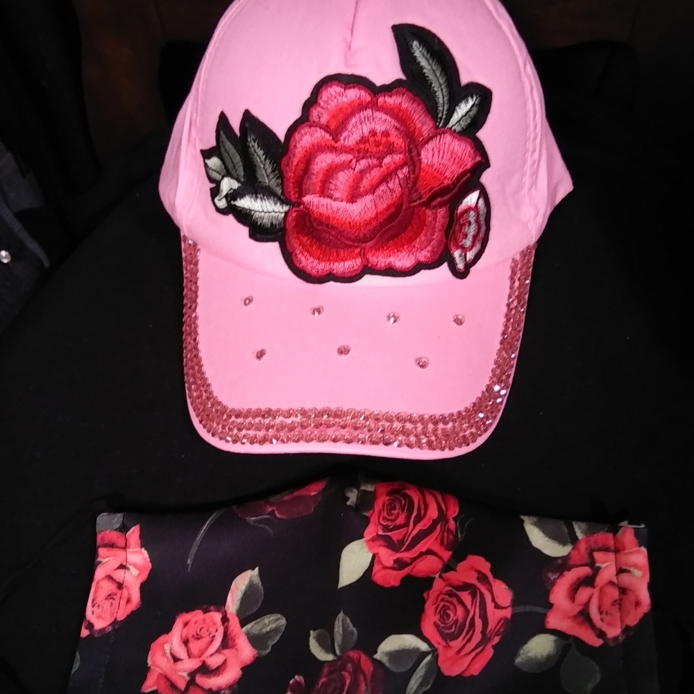 Pink Cap and face mask